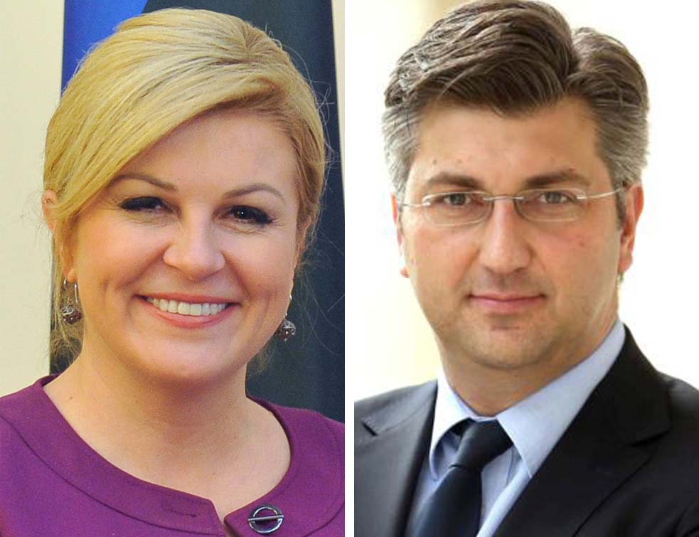 Kolinda Grabar Kitarovic i Andrej Plenkovic